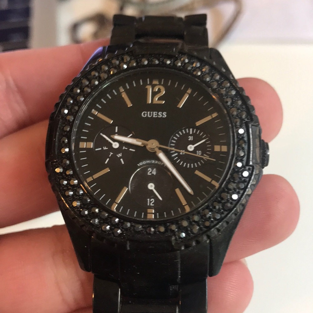 Guess black watch